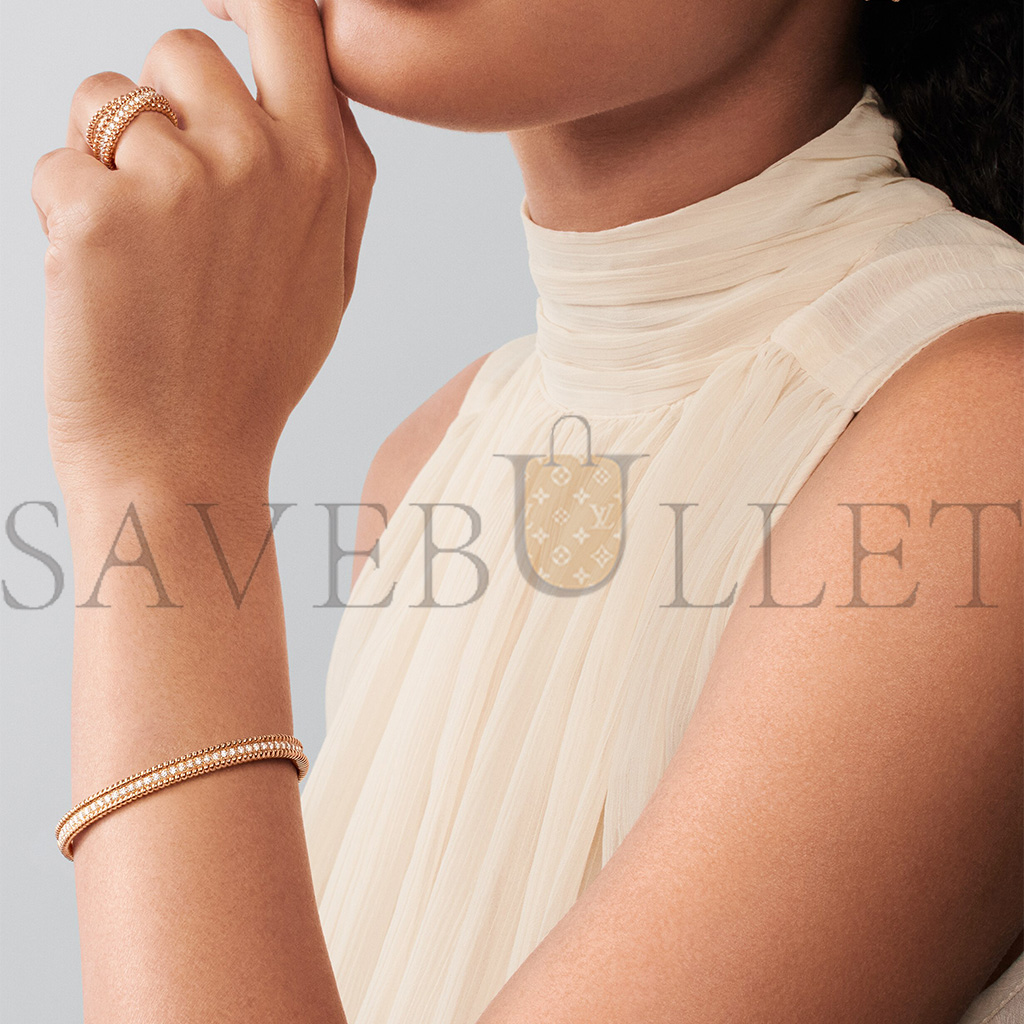 van cleef arpels perlÉe Di*m*nds bracelet, 1 row, medium model - rose gold, Di*m*nd  vcarp27f00